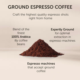 Steam rising from illy Intenso coffee invites a hot, flavorful cup.