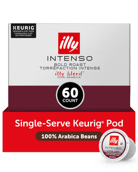 Illy Intenso Dark Roast K-Cups for bold morning coffee with cocoa notes.