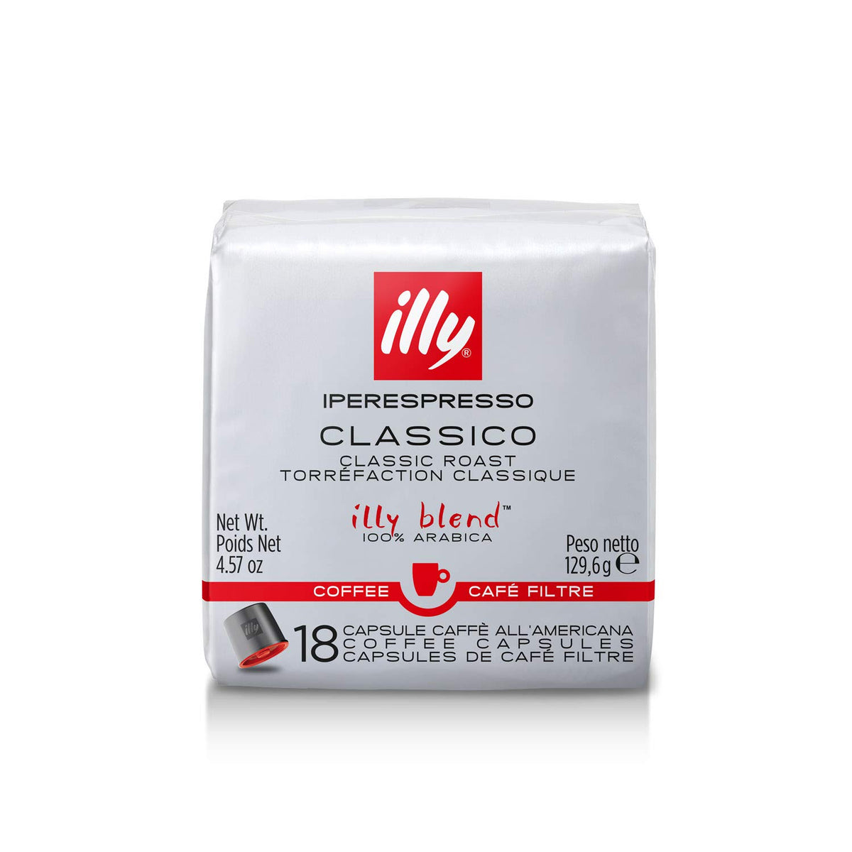 illy iperespresso classico cup closeup – smooth espresso with caramel and jasmine notes
