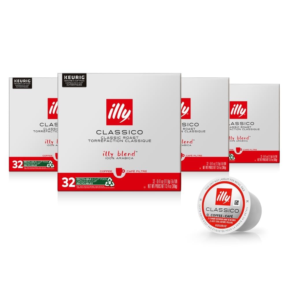 illy K-Cup Classico pod close-up, highlighting aroma for Keurig brews.