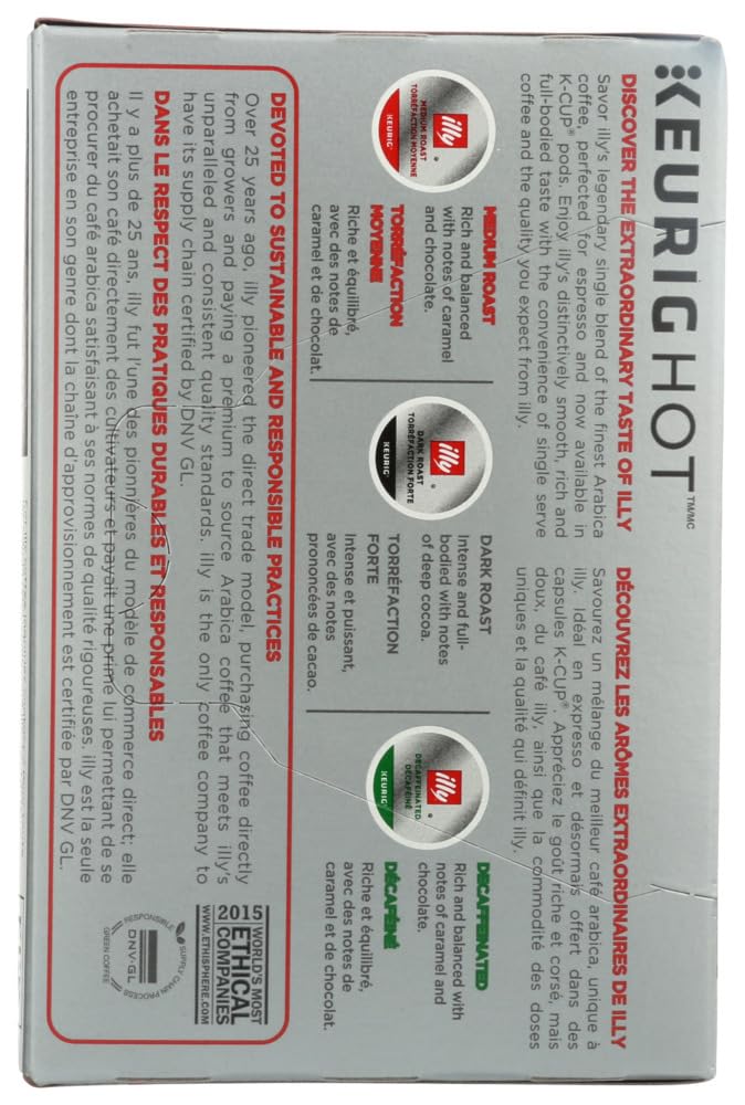 Illy K-Cup pods close-up, showcasing premium medium roast aroma for a refined morning.