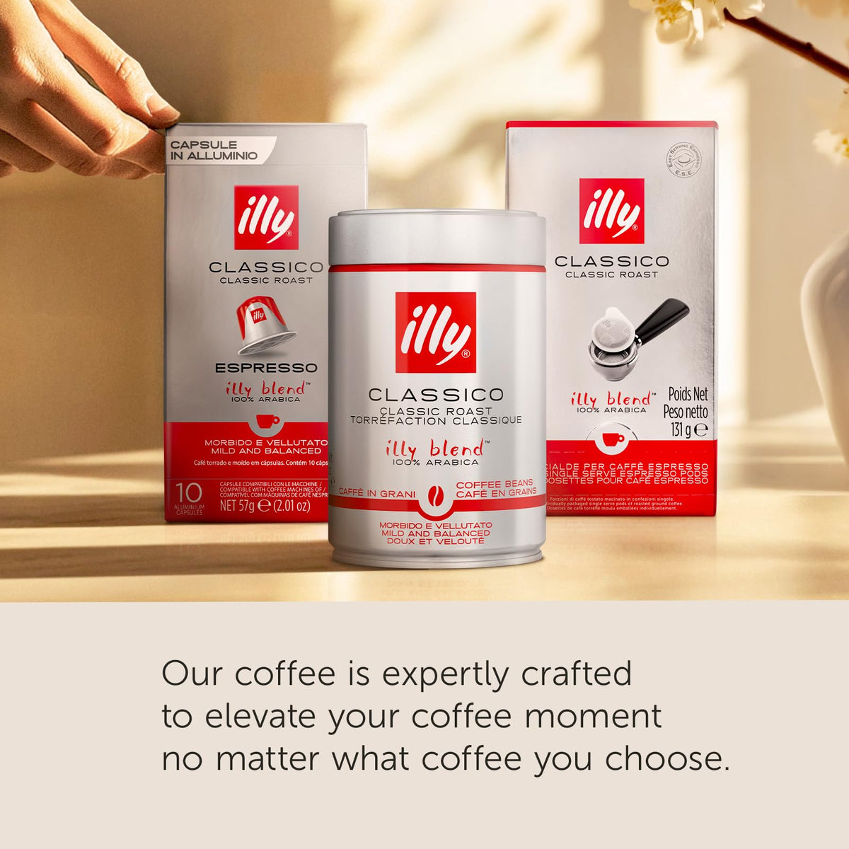 illy pressurized can preserves freshness and aroma for home cups.