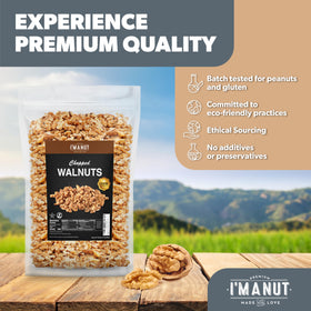 I'm A Nut bulk packaging label, conveying small-batch quality and batch-tested care.