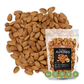 I'm A Nut dry roasted almonds unsalted in bag, protein-packed snack.