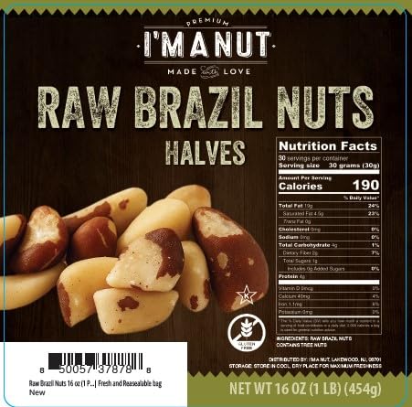 I'm A Nut gluten free and peanut free Brazil nuts for allergen-conscious snacks