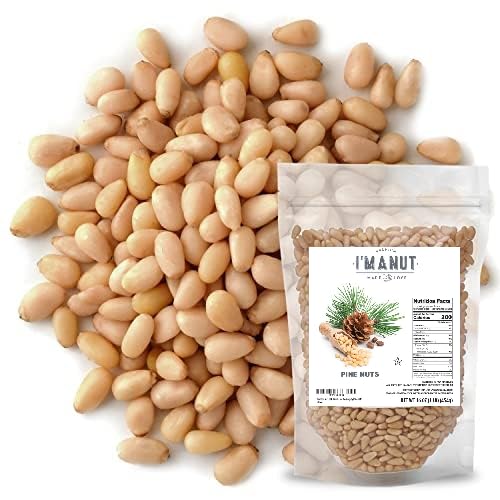 I'm A Nut premium raw pine nuts in a 16oz pouch, ideal for pesto.