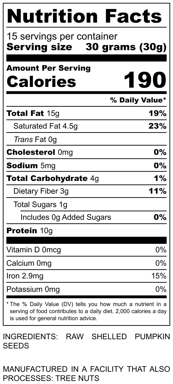 I'm A Nut pumpkin seeds sprinkled on yogurt or salads for crunch.