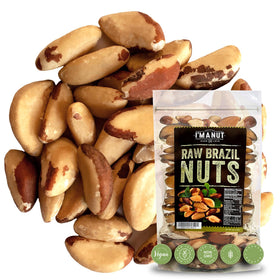 I'm A Nut raw Brazil nuts in an 8oz bag, ideal for a quick protein boost.