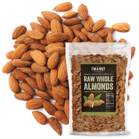 I'm A Nut raw California almonds in a 64 oz bulk pack for easy snacking