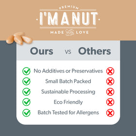 I'm A Nut resealable pouch preserving freshness and flavor.