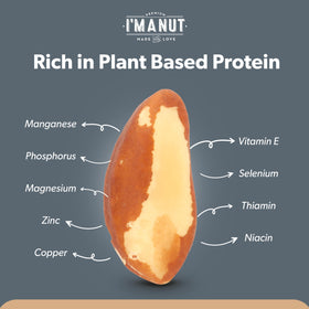 I'm A Nut close-up Brazil nuts highlight texture and richness.