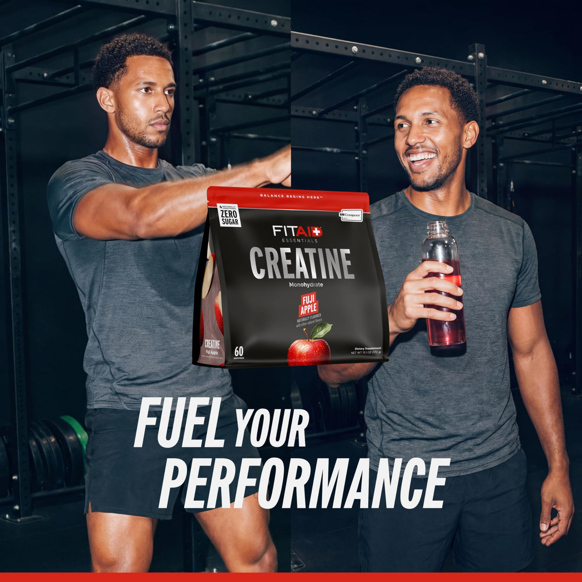 LIFEAID FITAID Creatine Monohydrate Powder – Fuji Apple, 30 Servings