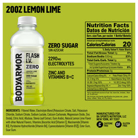 BODYARMOR Flash I.V. bottle on gym counter ready for post-workout recovery.
