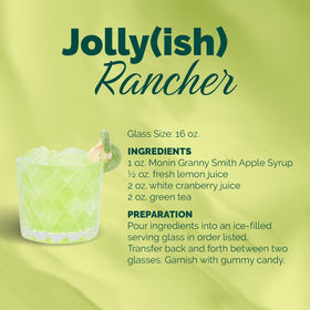Monin Granny Smith Apple Syrup – Great for Cocktails & Lemonades | Gluten-Free & Non-GMO (1 L)