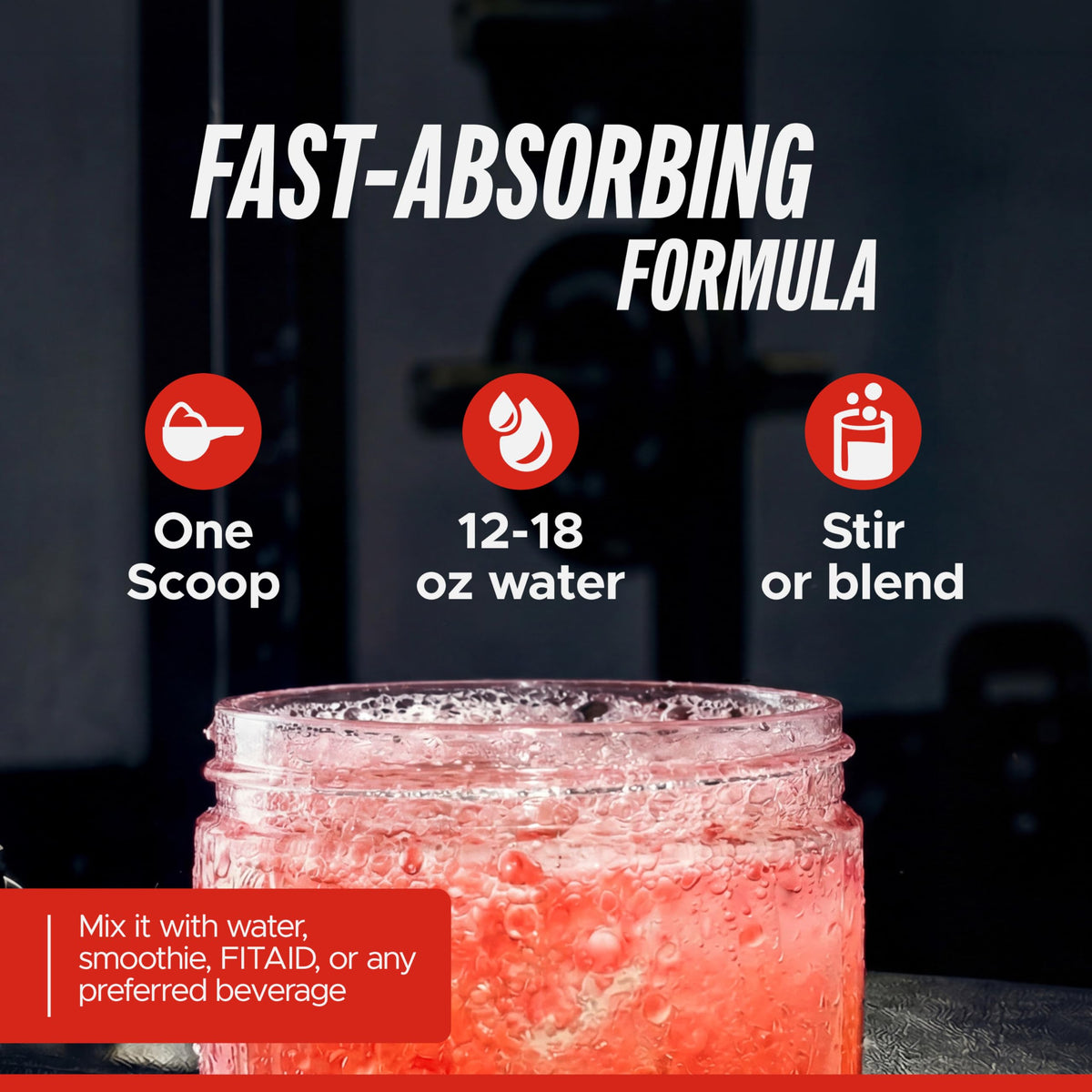LIFEAID FITAID Creatine Monohydrate Powder – Fuji Apple, 30 Servings