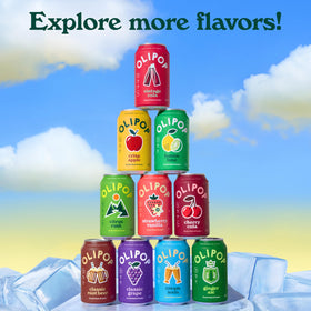 OLIPOP Crisp Apple Prebiotic Soda – 12-Can Pantry Pack, Gluten Free & Non-GMO