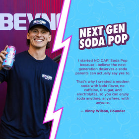 NO CAP! Next Gen Soda Pop – Zero Sugar, Zero Calories, Electrolytes | Apple Rizz – 16 oz