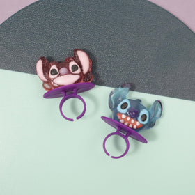 Angel and Stitch shaped rings add playful dessert flair