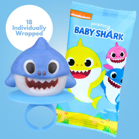 Imaginings 3 Baby Shark lollipop ring closeup highlights bright colors and kid-friendly design.