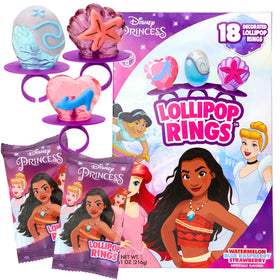 Imaginings 3 Disney Princess lollipop rings bulk pack for party favors.