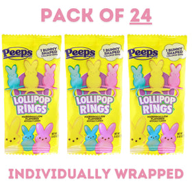 Imaginings 3 individually wrapped Peeps bunny rings for easy sharing