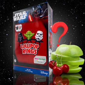 Imaginings 3 Star Wars candy lollipop rings show vibrant colors and glossy coating.
