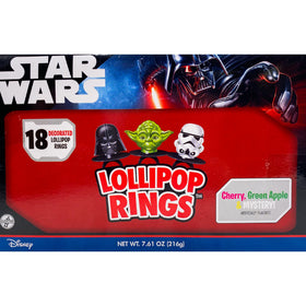 Imaginings 3 Star Wars lollipop rings, individually wrapped for easy party distribution.