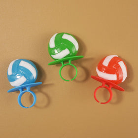 Imaginings 3 volleyball lollipop ring in green apple as a fun school event treat.
