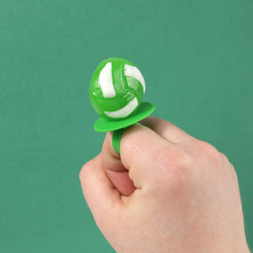 Imaginings 3 volleyball lollipop ring in strawberry for goody bags.