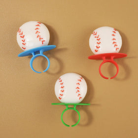 Imaginings 3 Baseball Lollipop Ring, baseball design with detailed stitching.
