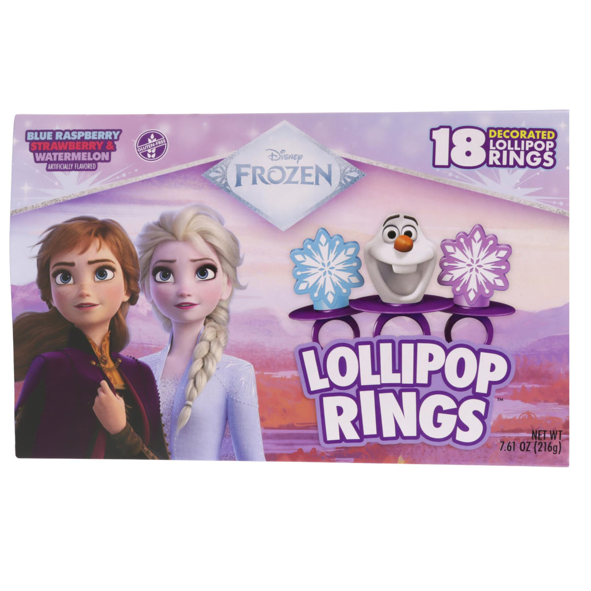 Imaginings 3 Disney Frozen Lollipop Rings, wrapped suckers ready for display and distribution.