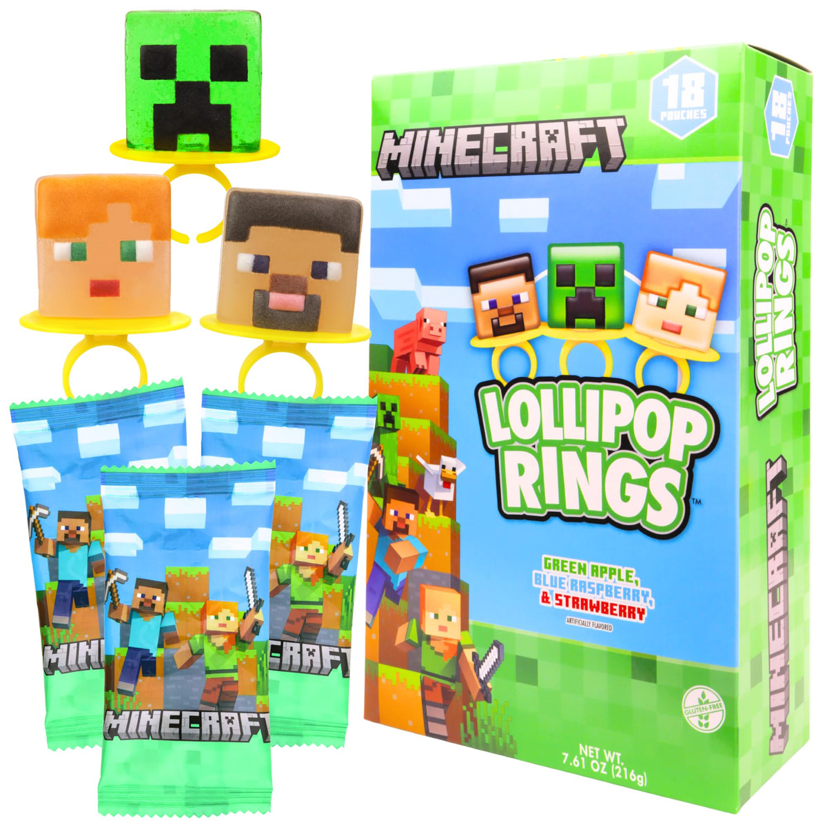 Imaginings 3 Minecraft Lollipop Rings shown as collectible wearable candy