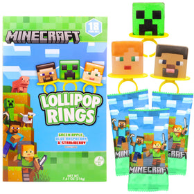 Imaginings 3 Minecraft Lollipop Rings pack 18, eye-catching for party favors