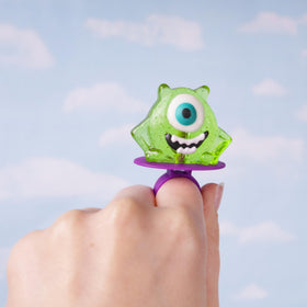 Sully ring close up shows blue fur texture for kid friendly appeal