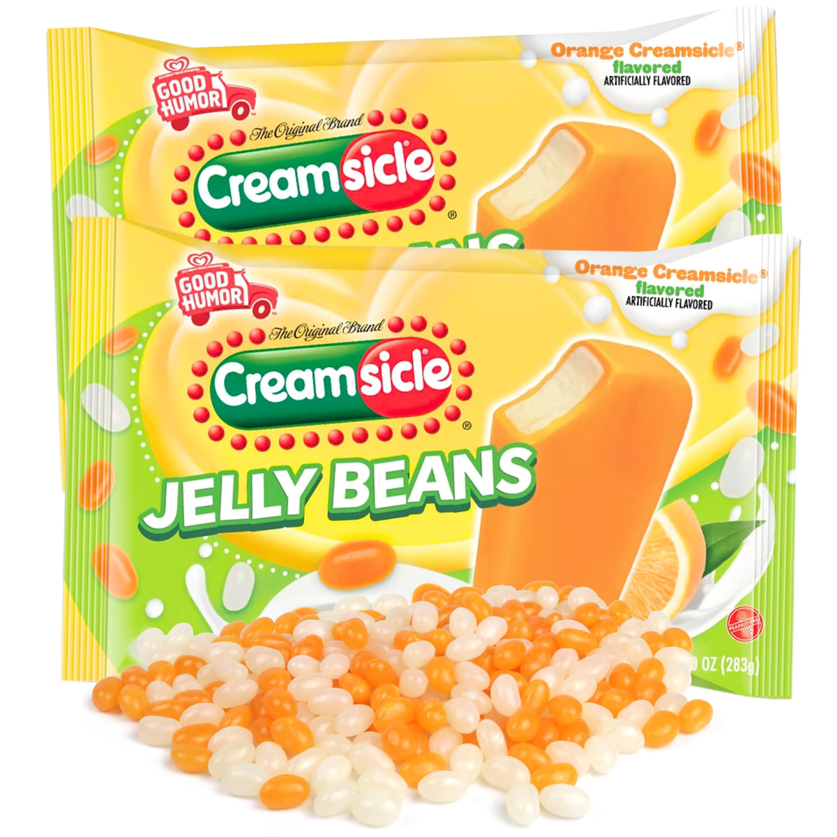 Imaginings 3 Orange Creamsicle Jelly Beans two-bag pack ready for Easter egg fillers.