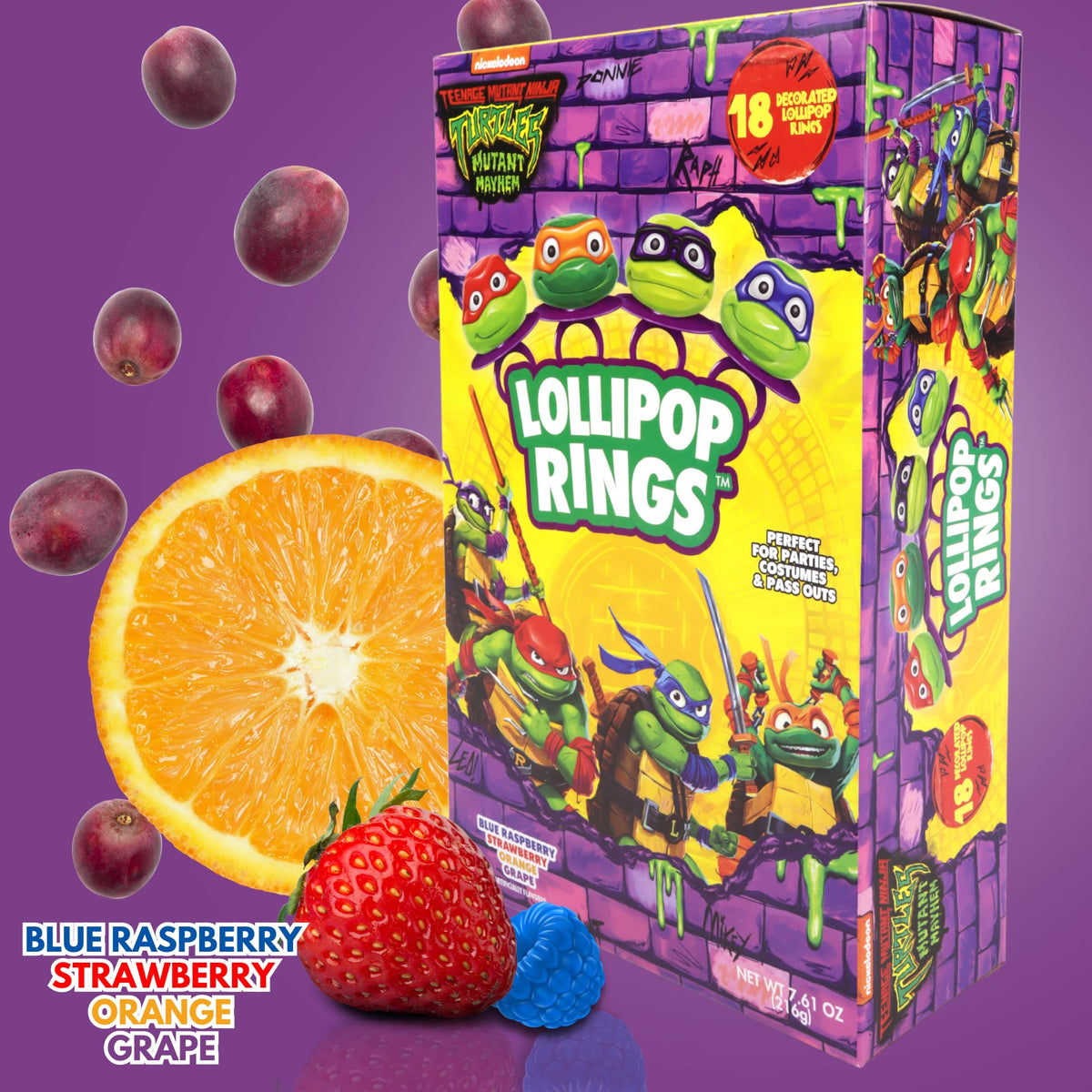 Imaginings 3 TMNT Donatello lollipop ring with face for birthday loot bags.