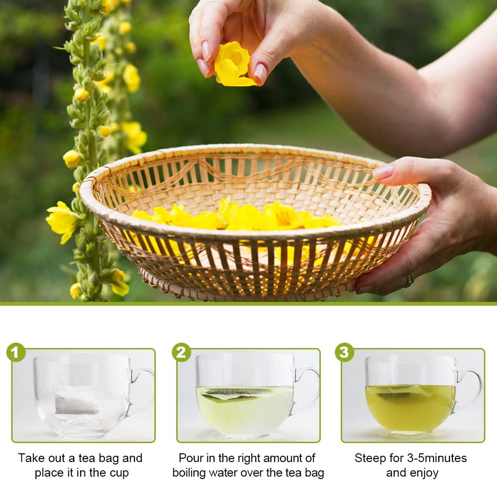 iMATCHME Mullein Leaf Tea leaves show natural dried herbs
