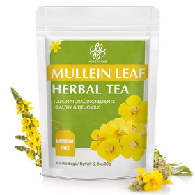 iMATCHME Mullein Leaf Tea packaging highlights natural design