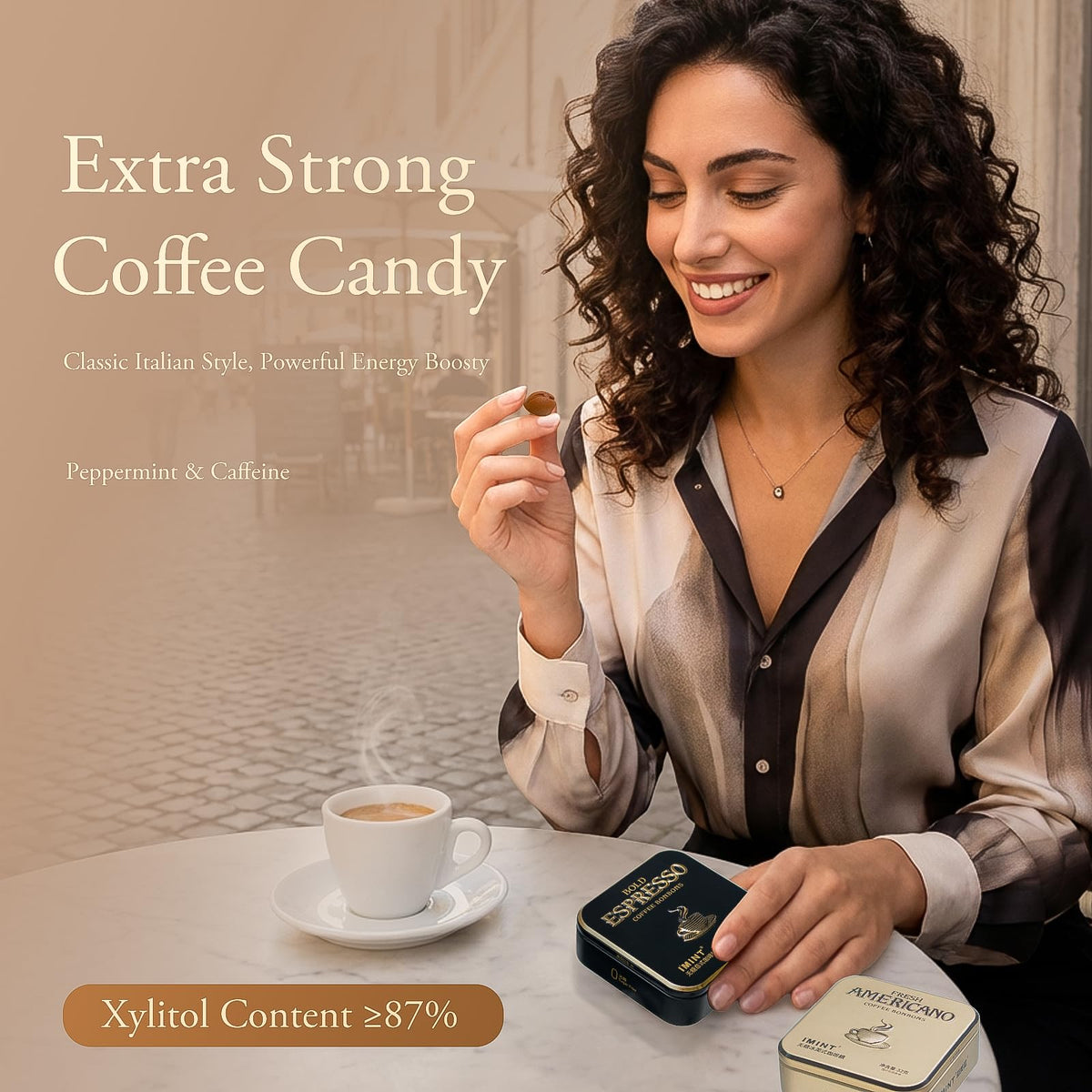 IMINT Sugar-Free Coffee Mints allergen-free, vegan and gluten-free for sensitive diets