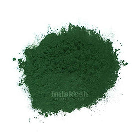 Imlak'esh Organics spirulina bottle label showing organic, vegan quality.