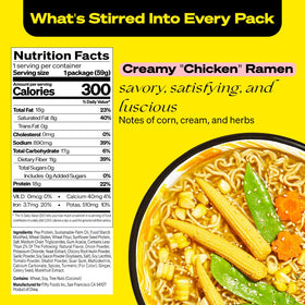 Immi Creamy Chicken Ramen Cup six-pack display highlighting value and convenience