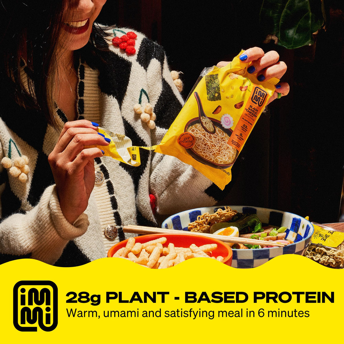 immi Vegan clean ingredients highlighting plant-based goodness in every bowl