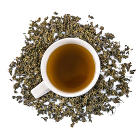Immortalitea gynostemma tea dry leaves ready for brewing