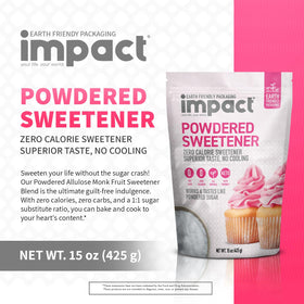 Impact Powdered Sweetener measuring spoon for recipe-friendly 1:1 sugar substitution