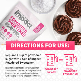 Impact Powdered Sweetener pantry shelf with allulose and monk fruit blend