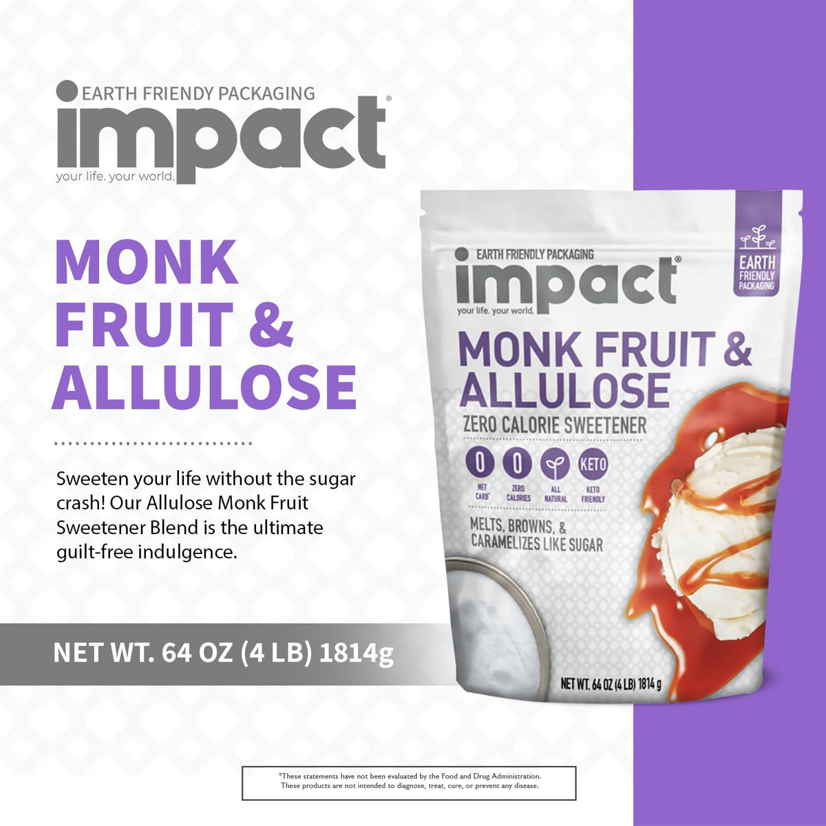 Impact Your Life monk fruit allulose baking setup ready for cookies and cakes.