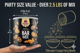 Imperial Nuts Bar Mix pretzels provide crunchy salt, perfect for road trips.