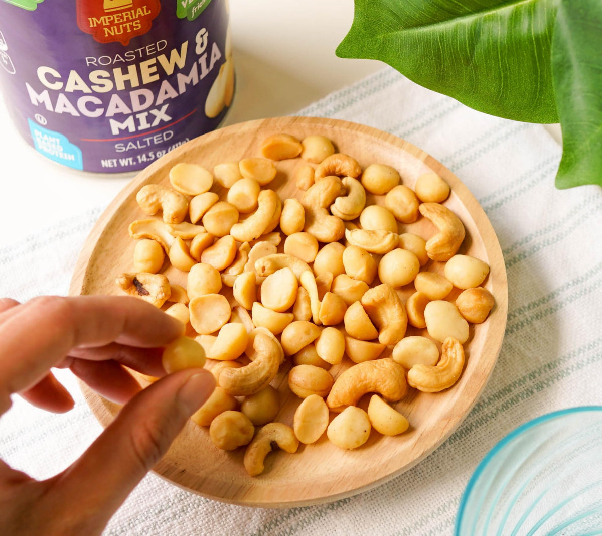 Imperial Nuts cashew macadamia roasted salted mix in bowl for everyday snacking.