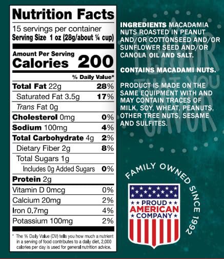 Imperial Nuts Macadamia Salted Roasted as a plant based snack with protein
