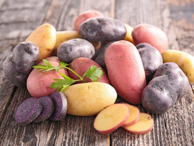 Imperial Taste sweet potato starch in a bowl, ready to thicken soups.